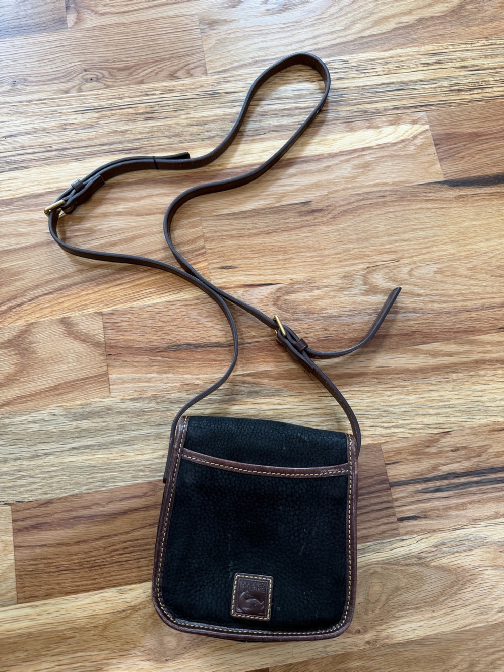 Dooney & Bourke Suede Crossbody with Brown Leather Trim